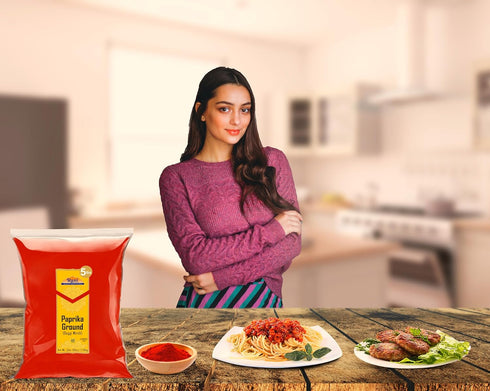 80oz (5lbs) 2.27kg Rani Paprika (Deggi Mirch, Low Heat) Spice Powder, Ground Bulk ~ All Natural, Salt-Free | Vegan | No