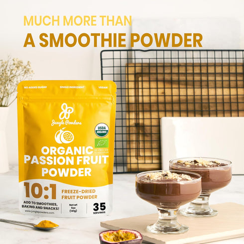 5oz 5oz Jungle Powders Organic Strawberry Powder & Organic Passion Fruit Powder Bundle Freeze-Dried Dehydrated Fruit