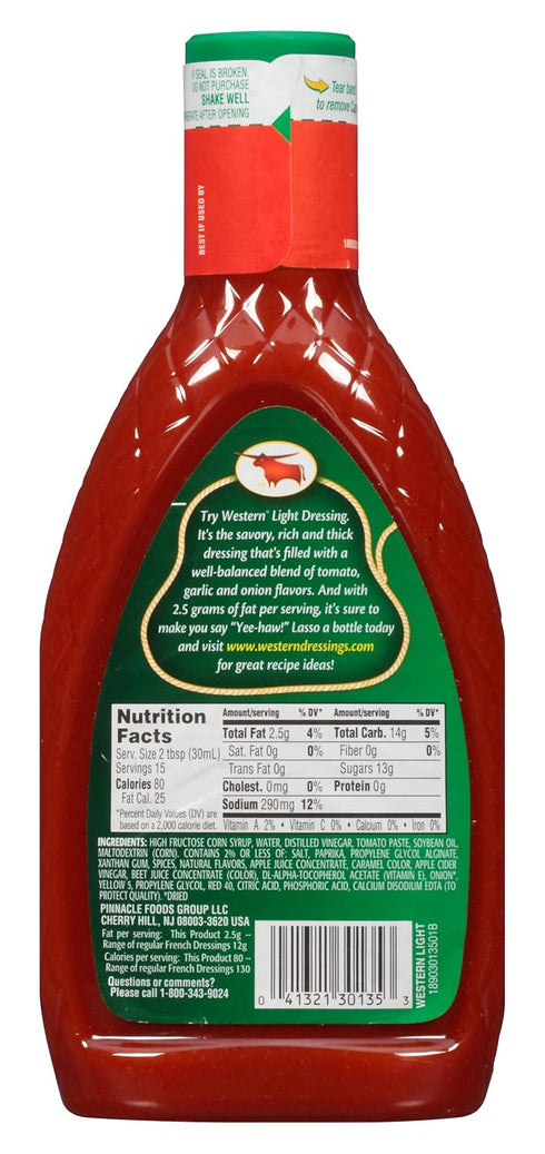 Wish-Bone 15 oz. Western Sweet and Smooth French Light Salad Dressing, fl.