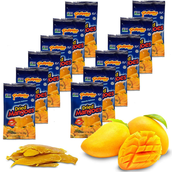 Philippine Brand Dried Mangoes Fruit Snacks- All Naturally Gluten Free, Vegan, Hand-Selected