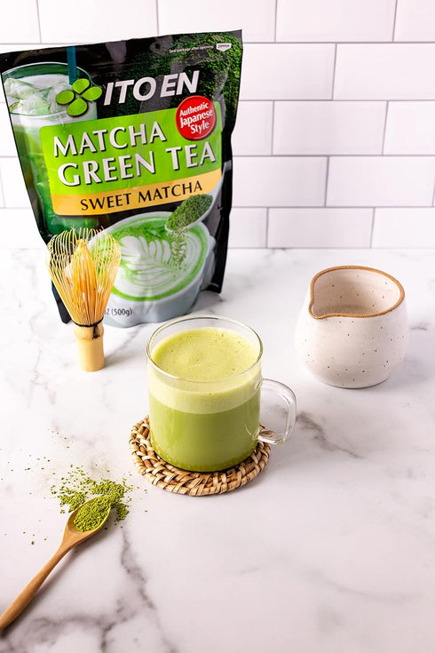 17.5 (Pack 1), Ito En Matcha Green Tea, Sweet Powder, Ounce of Sweetened Green Tea Powder