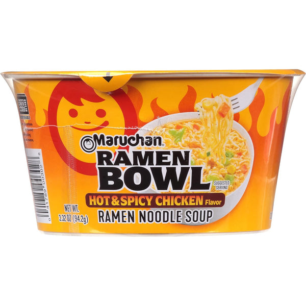 Maruchan Bowl Hot & Spicy Chicken Flavor Ramen Noodles with Vegetables 3.32