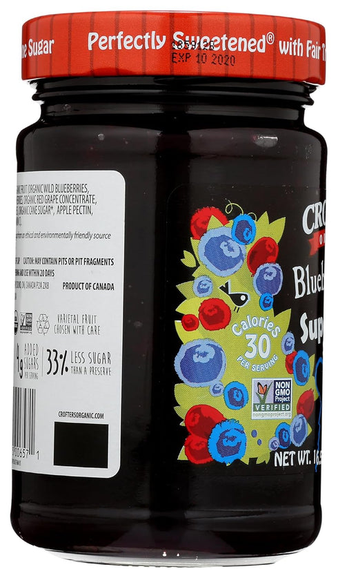 Crofters 16.5 , Organic Blueberry Blast Superfruit Spread, Ounce