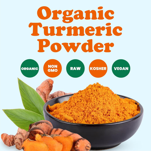 4 Food to Live Organic Turmeric Powder, Pounds Non-GMO, Finely Ground Turmeric Root, Pure, Kosher, Vegan, Bulk.