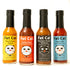 Set (4 Pack) Funny Cat Name Natural Hot Sauce Gift Box and Bundle by Fat Cat Gourmet | Medium to Extra Hot Sampler