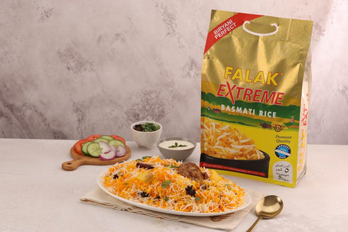 10lb Falak Extreme Basmati Rice - Extra Long Basmati Rice - Resealable Bag - Naturally Aromatic, Aged, Flavorful