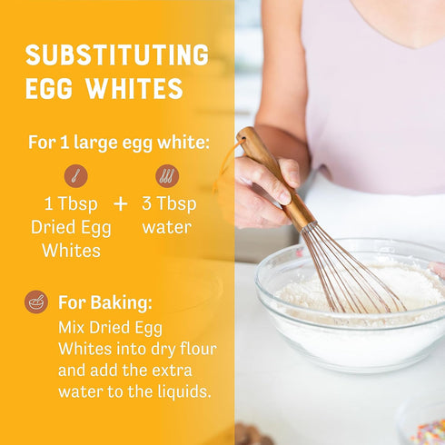 8 Oz Judee's Gluten Free Dried Egg White Protein Powder - Pasteurized, Gluten-Free & Non-GMO Dried Egg Whites - Whips