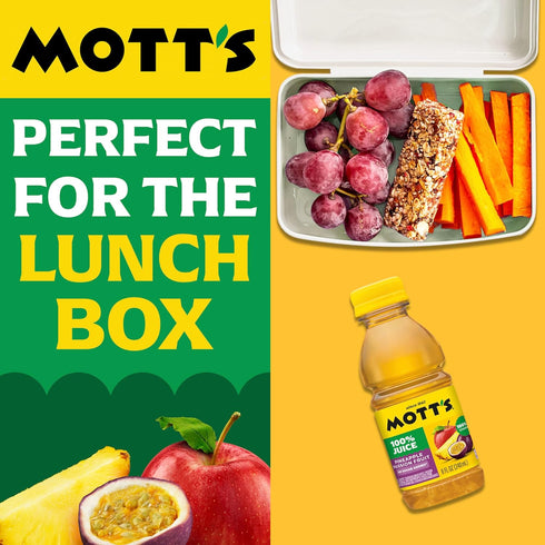 100% 8 oz 24 Count (4 Packs 6) Motts Pineapple Passion Fruit Juice Blend, fl bottles