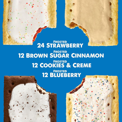 Pack (60 Pop-Tarts Toaster Pastries, Breakfast Foods, Kids Snacks, Variety Pop-Tarts)
