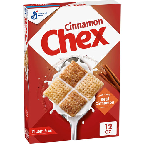 Cinnamon Chex Cereal, Gluten Free Breakfast Cereal, Made with Whole Grain, 12