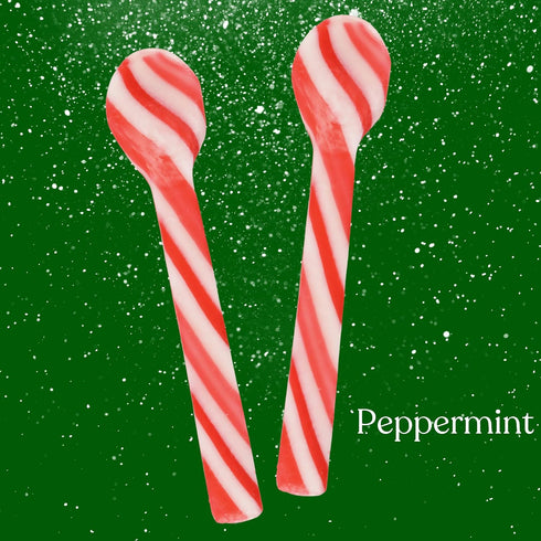 6 2.54 (Pack 3) Sweetzo Christmas Peppermint Stirring Spoons, Festive Hot Cocoa Essentials, Spoons in Each - Ounces
