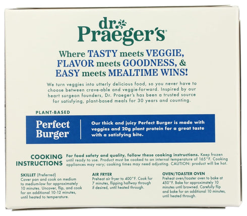 4 2 Count Dr. Praeger's, Perfect Burgers, Ounce