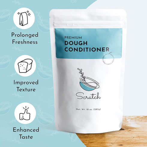 (10 oz) Scratch Premium Dough Conditioner - All Grain Bread Improver For Making Dough - Dough Enhancer for Bread