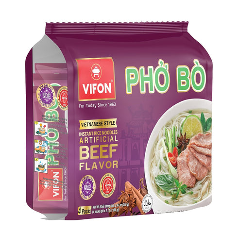 VIFON 2.11 oz (Pack 24) 3 Ph B Vietnamese Style Instant Rice Noodles, of | Halal Certified | Authentic Vietnamese Ph |