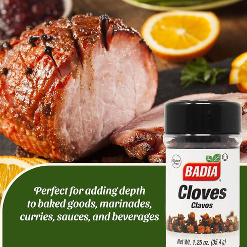 1.25 oz, Badia Whole Cloves, Premium Spice for Baking, Cooking, Beverages, Aromatic & Flavorful