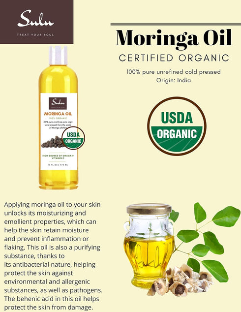 4 LBS 100% OF Pure Organic Cold Pressed Unrefined Moringa Oil