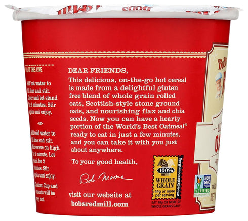 Bob's Red Mill Apple & Cinnamon Gluten Free Oatmeal Cup (Single Serve)