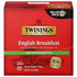 Twinings Decaffeinated English Breakfast Black Tea Individually Wrapped Bags, 100 Count (Pack