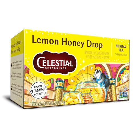 16 Celestial Seasonings Lemon Honey Drop Herbal Tea, Tea Bags Box