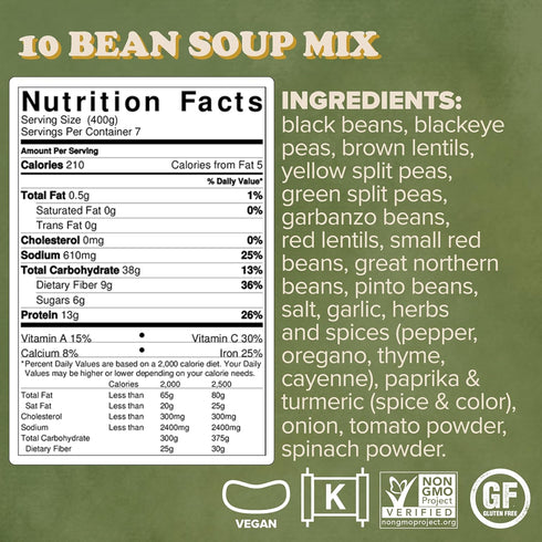 10 13.2 Women's Bean Project Soup Mix with Bean, Ounces
