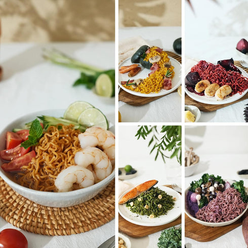 SUNGIVEN 3 2.47 OZ (Pack 10) Organic Ramen Noodles Mixed Vegetable Healthy Low Sodium Ready in Minutes Non-Fried