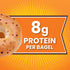 THOMAS' 6 count, (3.0 oz 8g 18 oz Onion Bagels, each), Protein, Kosher Bagels, Bag