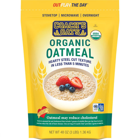 Coach's Oats Organic Whole Grain Oatmeal 3 lbs | Cracked n Toasted