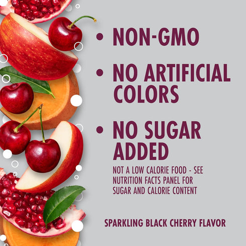 V8 11.5 oz (12 Pack) +Energy Sparkling Black Cherry Juice Energy Drink, fl Can