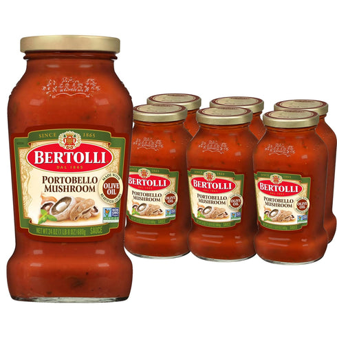 Bertolli Portobello Mushroom Sauce, Pasta Sauce Made With Vine-ripened Tomatoes, Onions, Garlic
