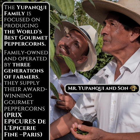 17.6oz YUPANQUI Organic Black Peppercorns for Grinder Refill Award-Winning Organic Black Pepper corns Gourmet