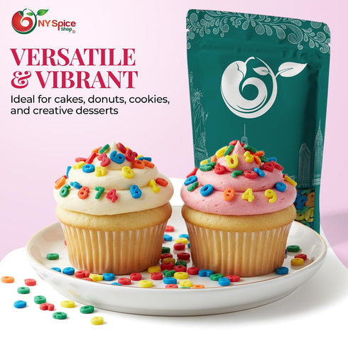 (5 NY Spice Shop Sprinkles Pound, Rainbow Number Sprinkles)