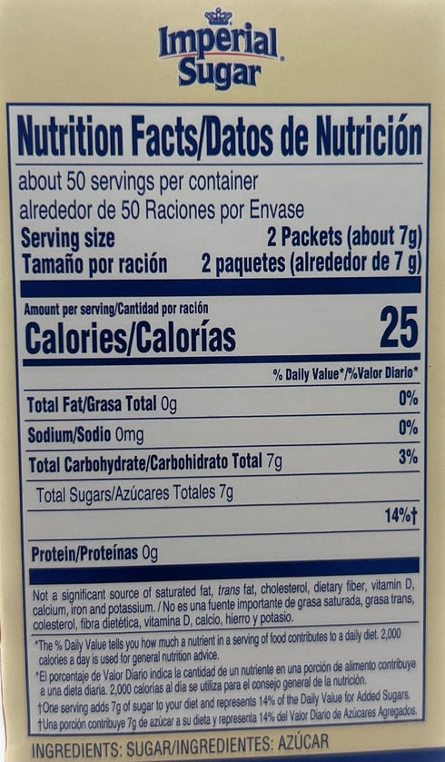 Imperial Sugar Packets 100 packets 2 Pure Cane Sugar - boxes