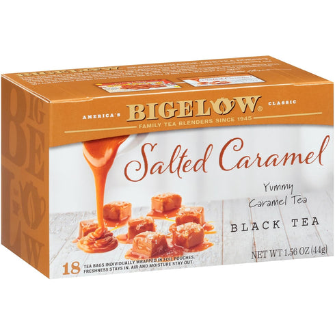Bigelow Tea Salted Caramel Black Tea, Caffeinated Tea with Caramel and Salt,