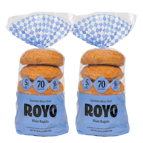 ROYO BREAD CO. NON-Assorted 2-Pack Low Carb Artisan Bread and Bagels, 30-80