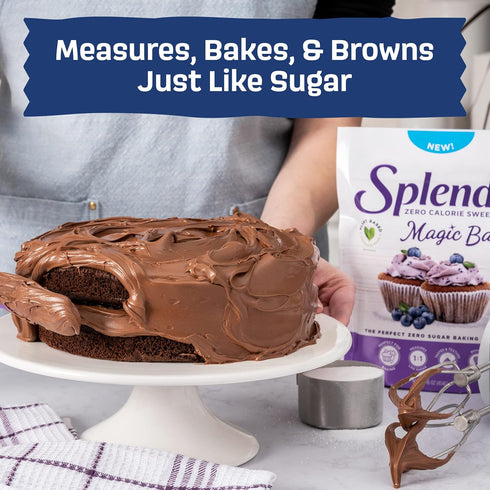 SPLENDA Magic Baker Zero Calorie Baking Blend with Stevia, Erythritol, and Allulose, 1lb Pouch