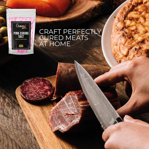 Crave Seasonings #1 2.5 LB #1- Crave Pink Curing Salt JUMBO XL Bag - Prague Powder, Instacure Made in USA, Premium Cure