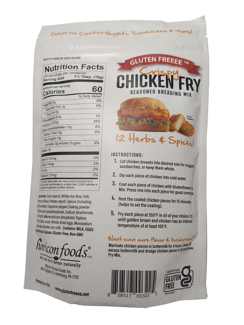 16 12 Glutenfreeee Gluten Free Seasoned Breading Mix, Crispy Chicken Fry, Ounce - Tastes Great, Herbs and Spices, Great