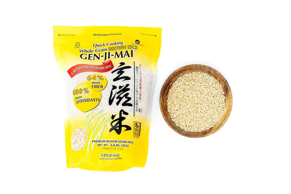 Gen-Ji-Mai Quick Cooking Brown Rice for Meal Prep and Bulk Cooking - Gluten-Free,