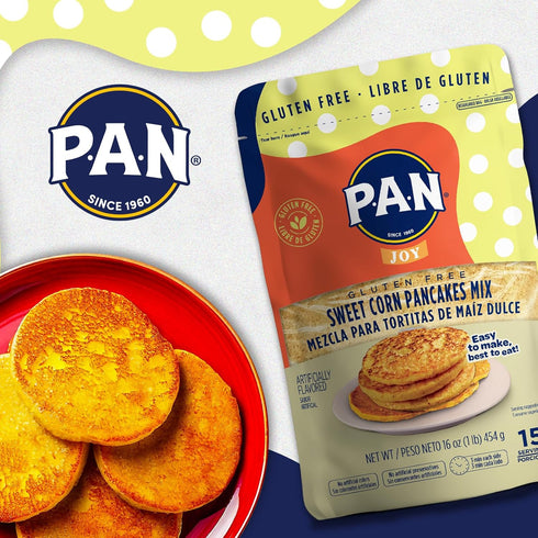 1 lb (Pack 1) P.A.N Sweet Corn Pancakes Mix Gluten Free Easy to Prepare