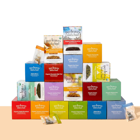 15 Count (Pack 1) Two Leaves and a Bud Organic Tropical Green Tea, Whole Leaf Sencha Green Tea