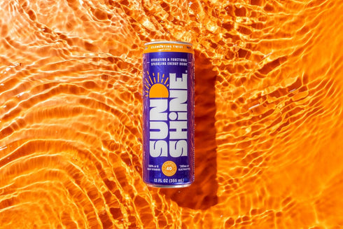 360mg 70mg 12 Oz (Pack 12) Sunshine Sparkling Energy Drink, Clementine Twist with Daily Essential Vitamins