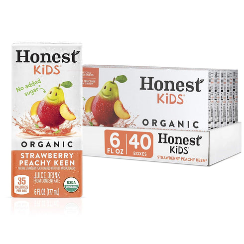 Honest Kids Strawberry Peachy Keen Cartons, 6 fl oz, 8 Pack, 5