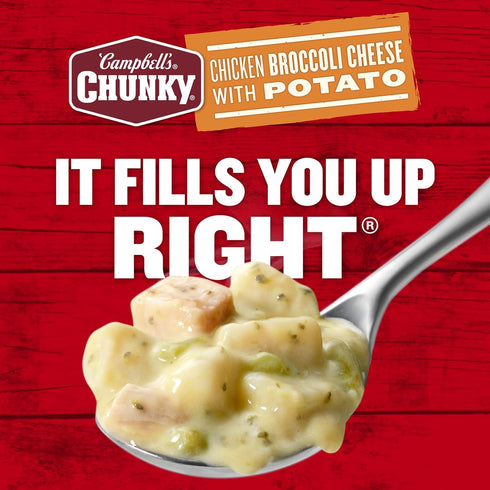 18.8 Oz Campbell's Chunky Soup, Chicken Broccoli Cheese Soup, Can