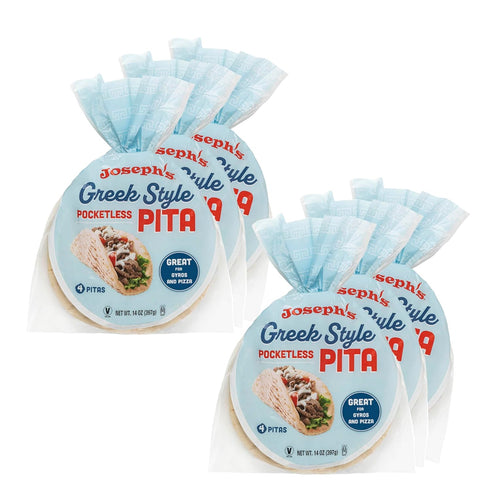 Joseph's Greek Style Pocketless Pita Bread - Kosher and Vegan - Soft