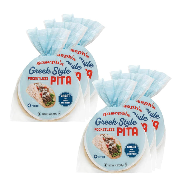 Joseph's Greek Style Pocketless Pita Bread - Kosher and Vegan - Soft