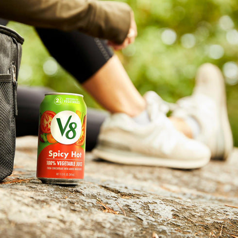 V8 100% 11.5 oz (6 Pack) Spicy Hot Vegetable Juice, fl Can