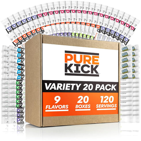 Pure Kick Ultimate Variety Pack - 9 Flavors of Energy Drink Packets