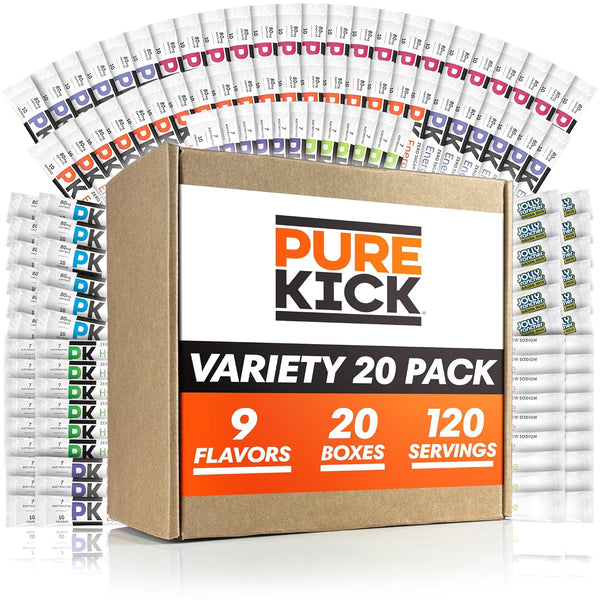 Pure Kick Ultimate Variety Pack - 9 Flavors of Energy Drink Packets