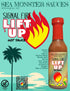 Sea Monster Sauces 1 1 1 Sampler - Bottle Surfer Slappin! Sauce - Bottle Danger Berry - Bottle Lift Up Hot Sauce