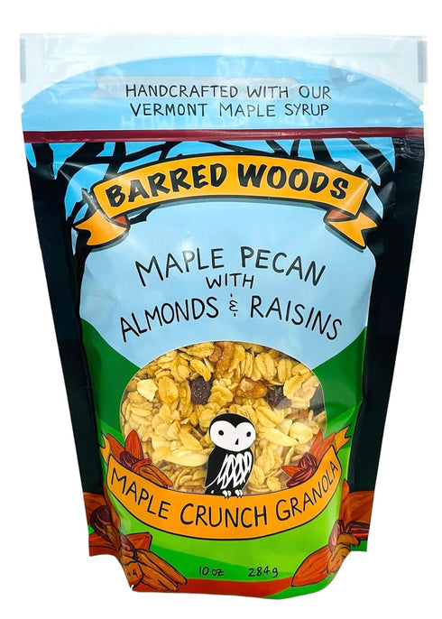 Barred Woods Maple Crunch Granola - Maple Pecan with Almonds and Raisins